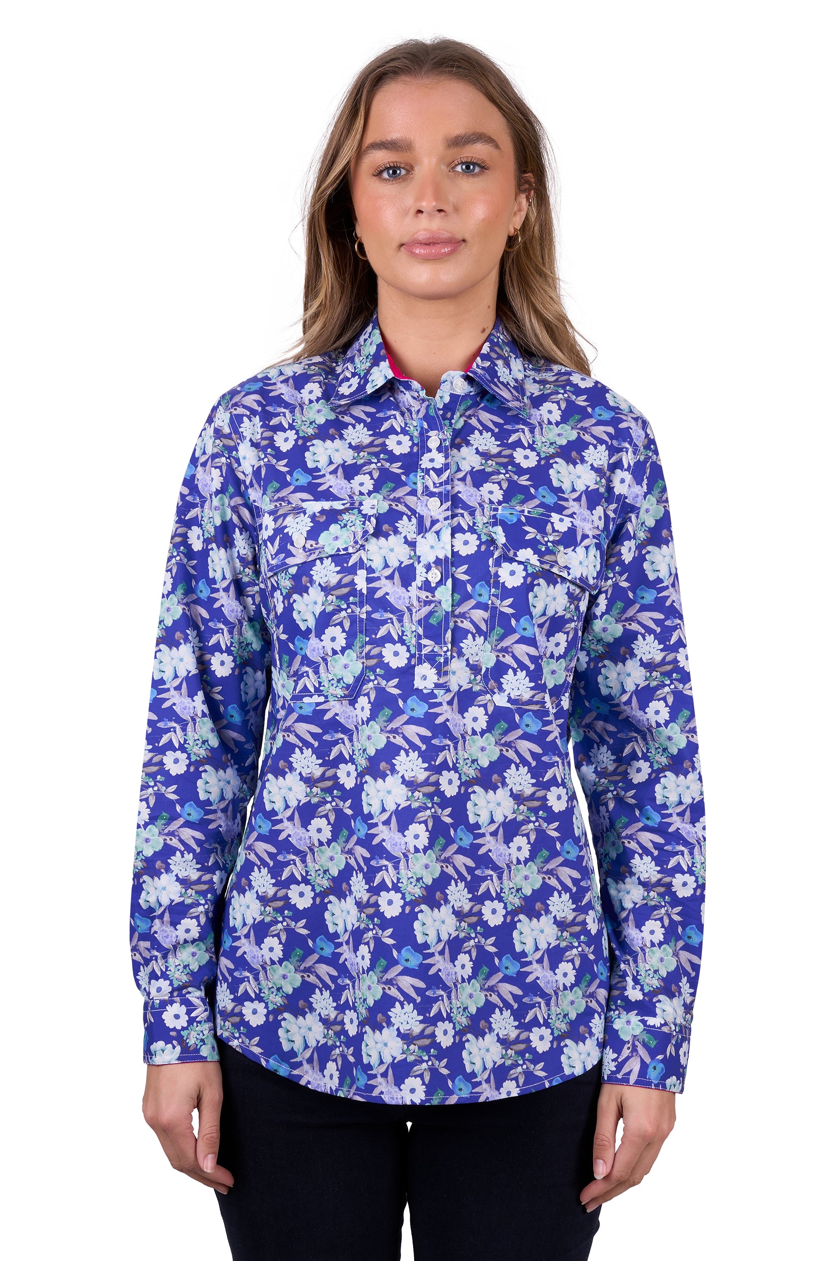 Hard Slog Women's Tia 1/2 PLacket L/S Shirt