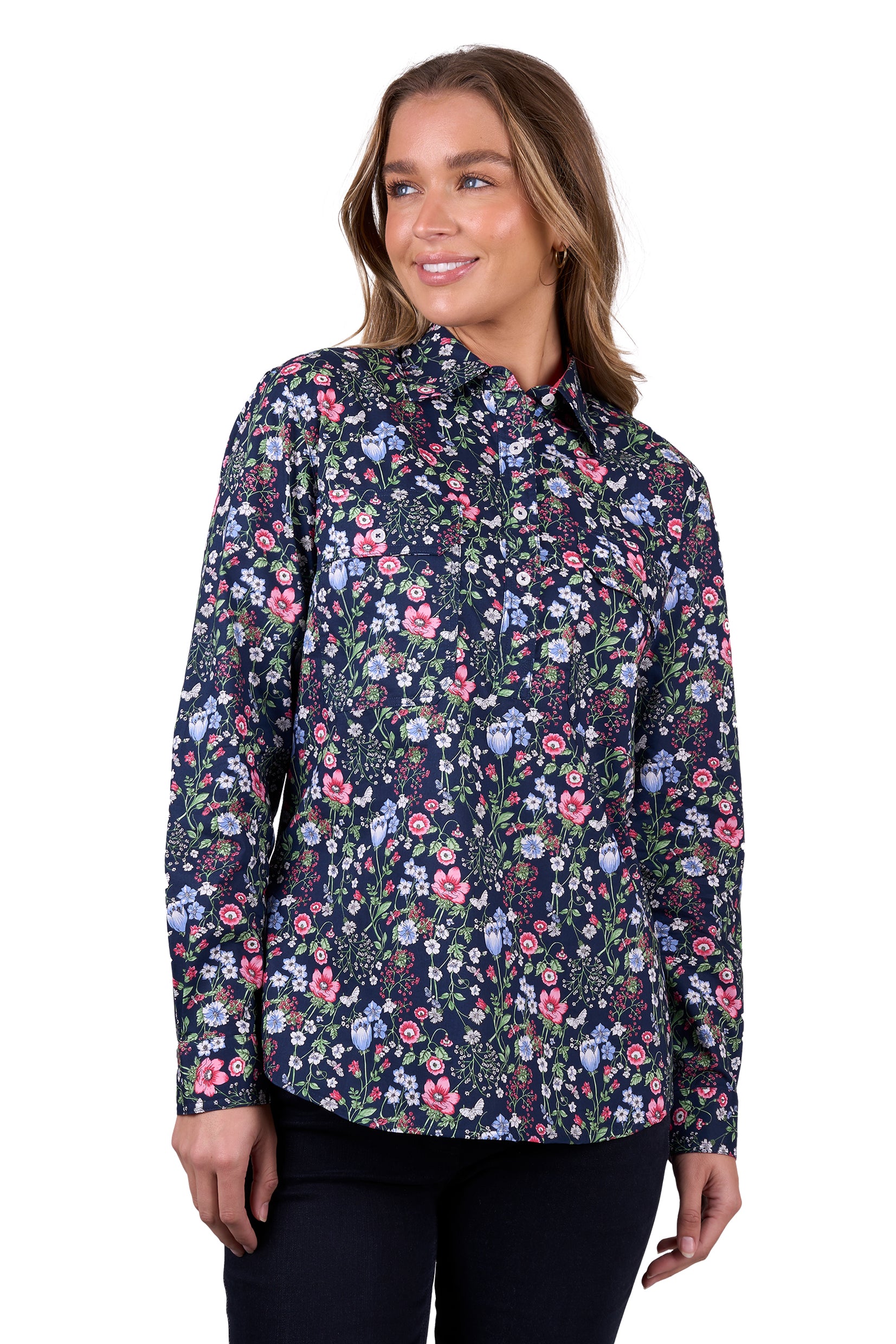 Hard Slog Women's Raya 1/2 PLacket L/S Shirt