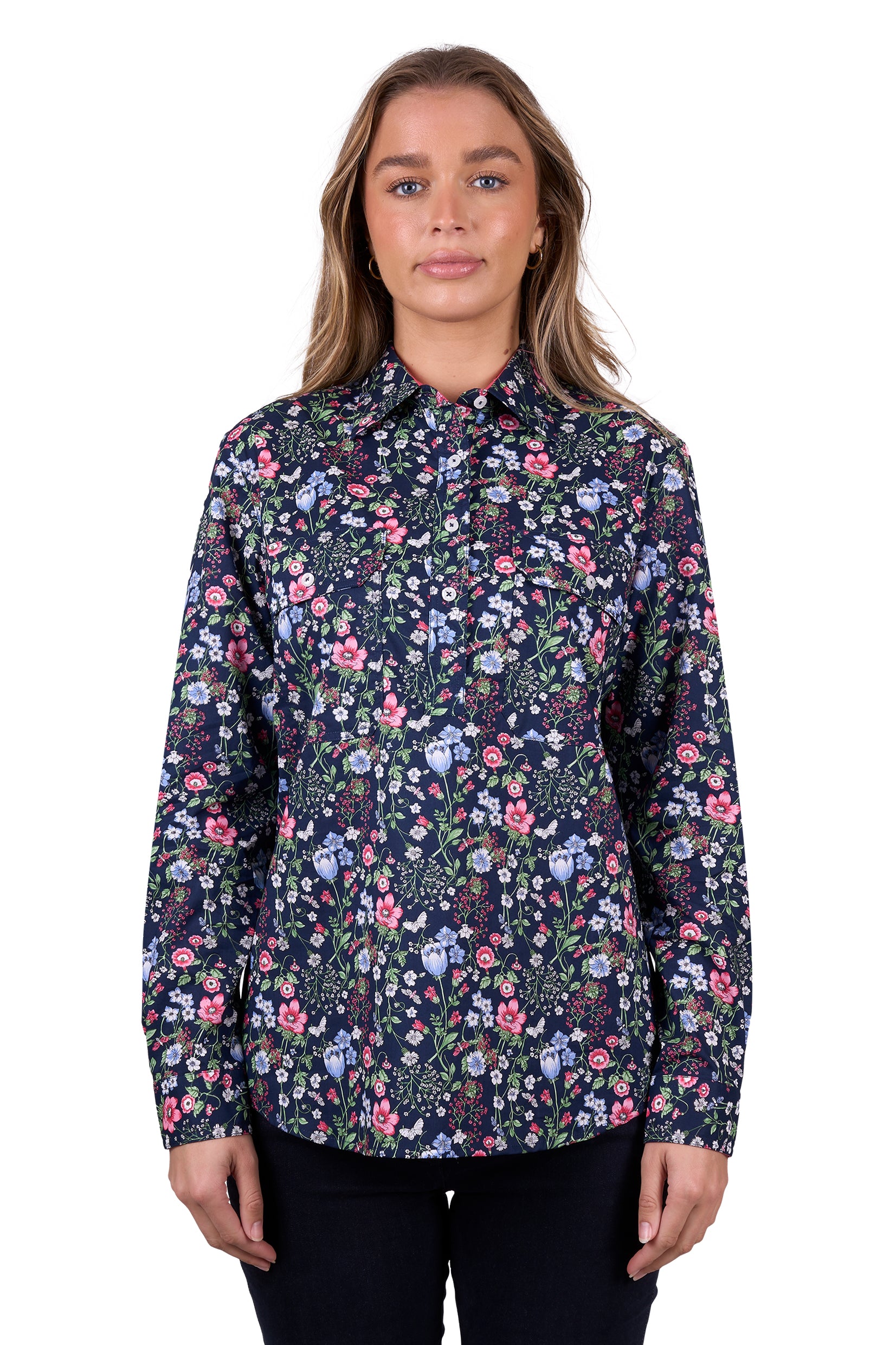 Hard Slog Women's Raya 1/2 PLacket L/S Shirt