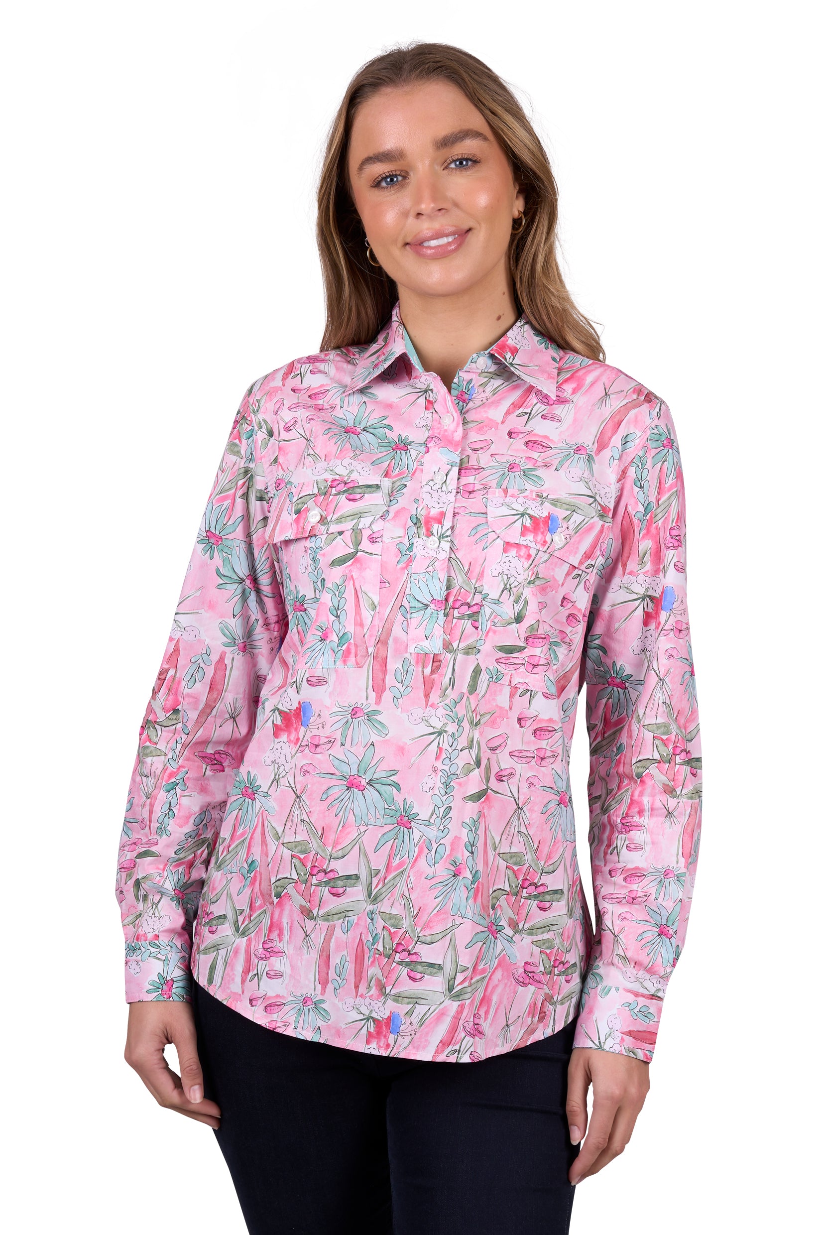 Hard Slog Women's Mill 1/2 PLacket L/S Shirt