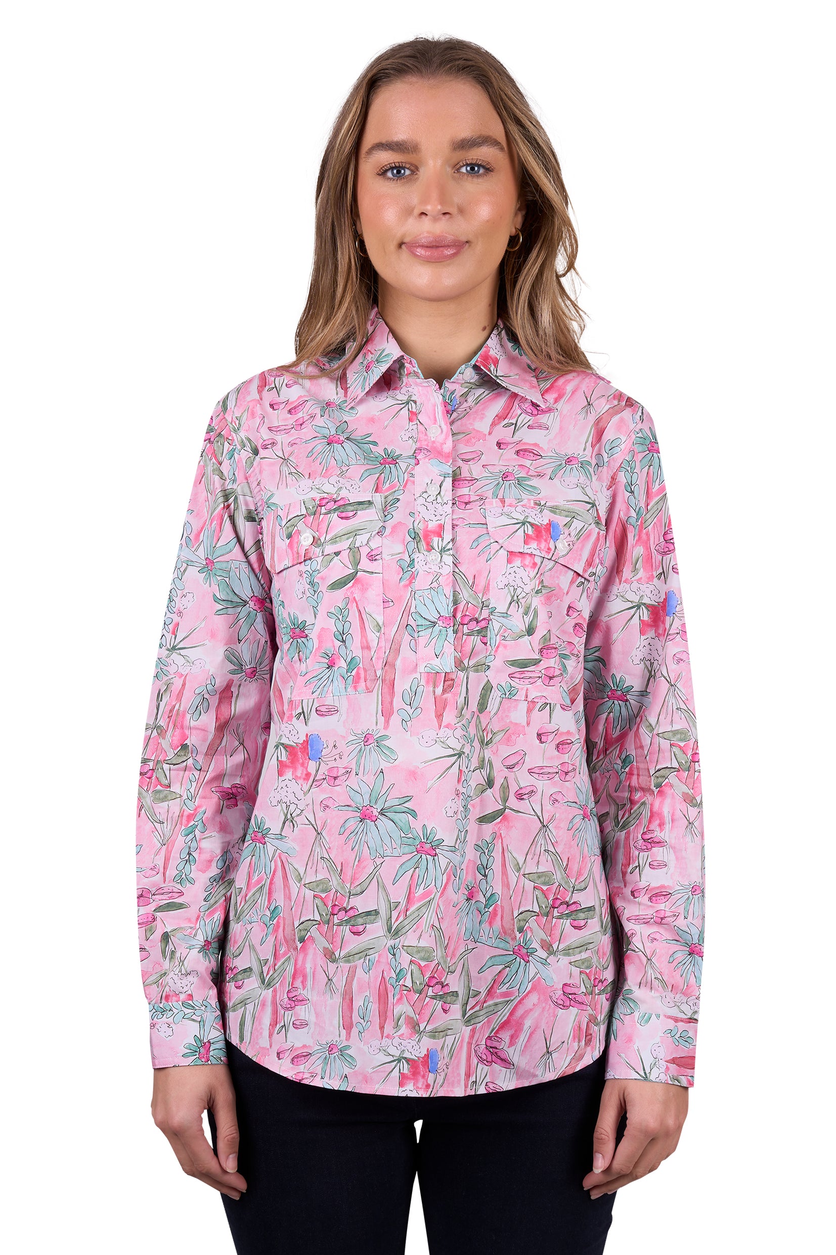 Hard Slog Women's Mill 1/2 PLacket L/S Shirt