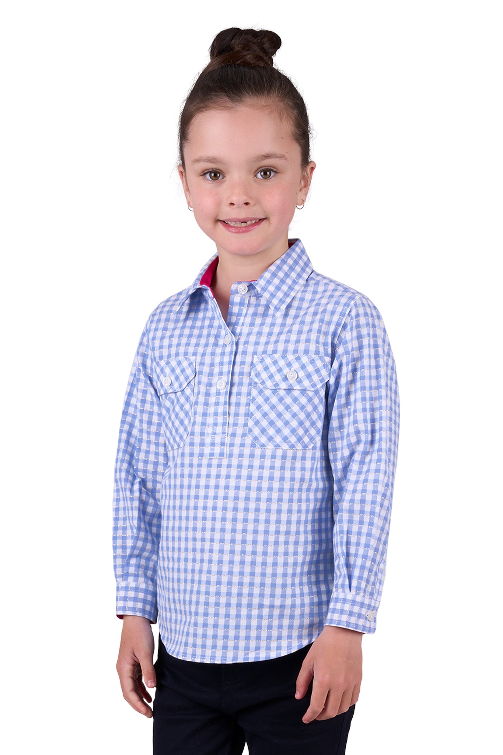 Hard Slog Girl's Rux 1/2 Placket L/S Shirt