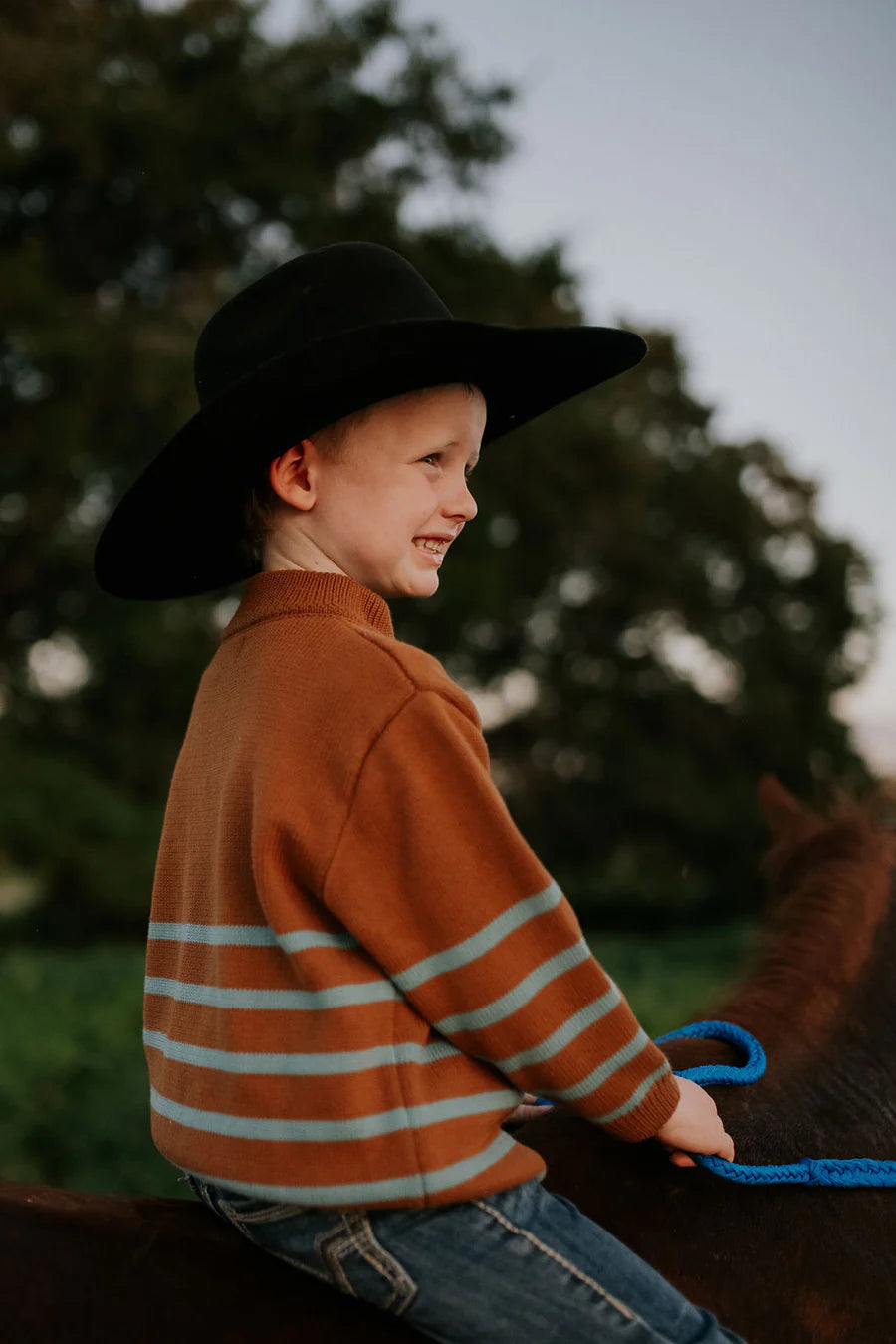 Little Windmill Boy's Henley Cotton Knit Jumper