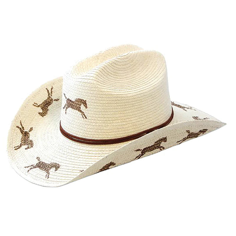 Sunbody Running Horse Kids Palm Leaf Hat