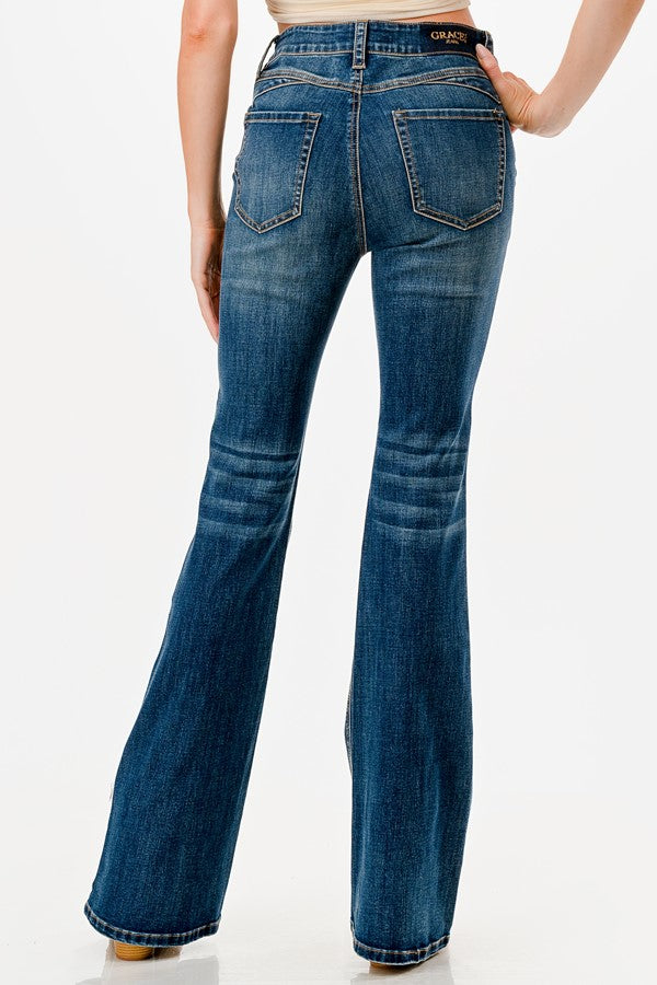 Grace In LA Women's High Waist Jeans