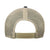 John Deere Vintage Logo Trucker Mesh Racing StripeNavy blue and beige cap with John Deere logo on a white background 
