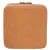 Tooling Cowhide Jewellery Box. Brown leather wallet with a zipper on a white background