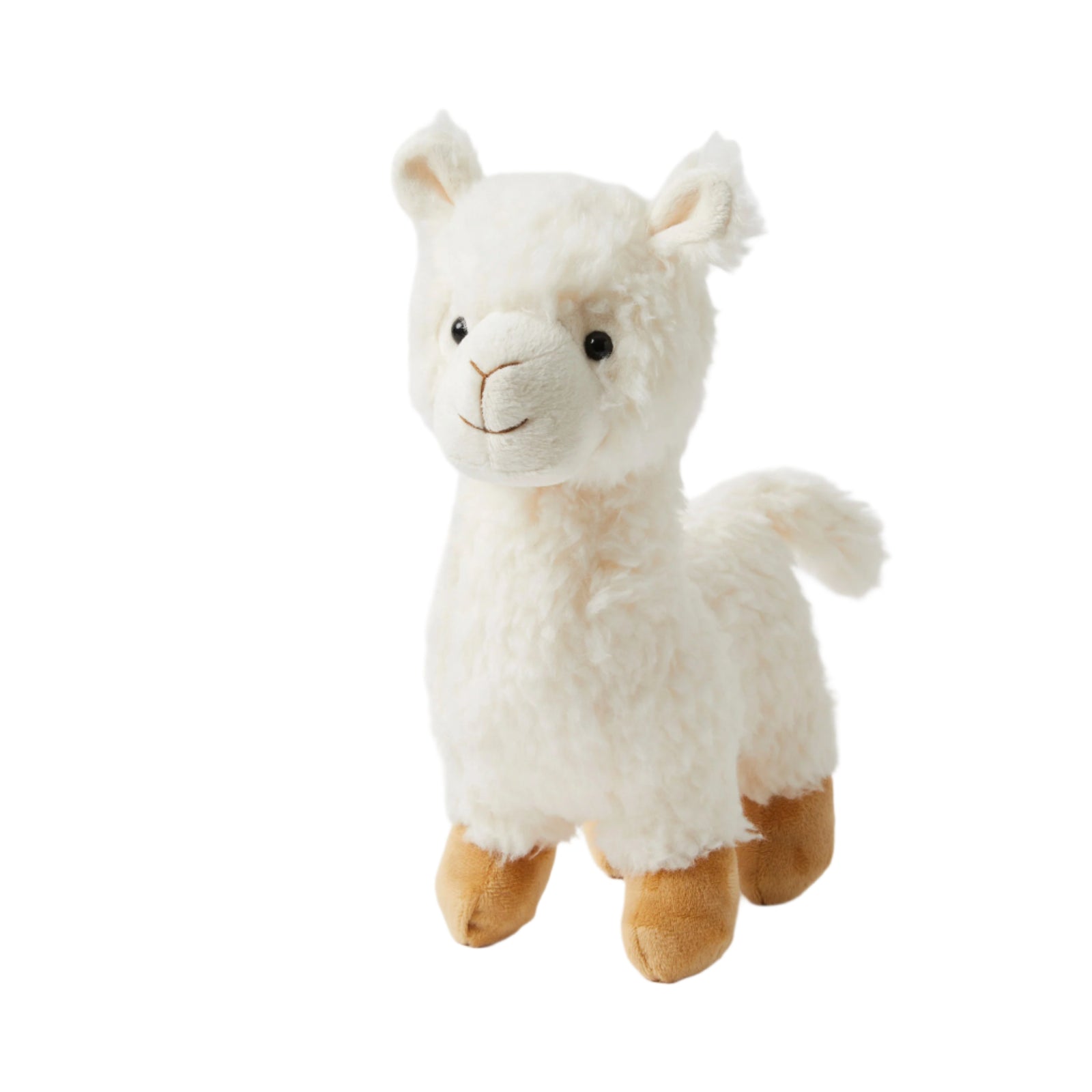 Jiggle & Giggle Leni the Lama. Plush toy llama on a white background