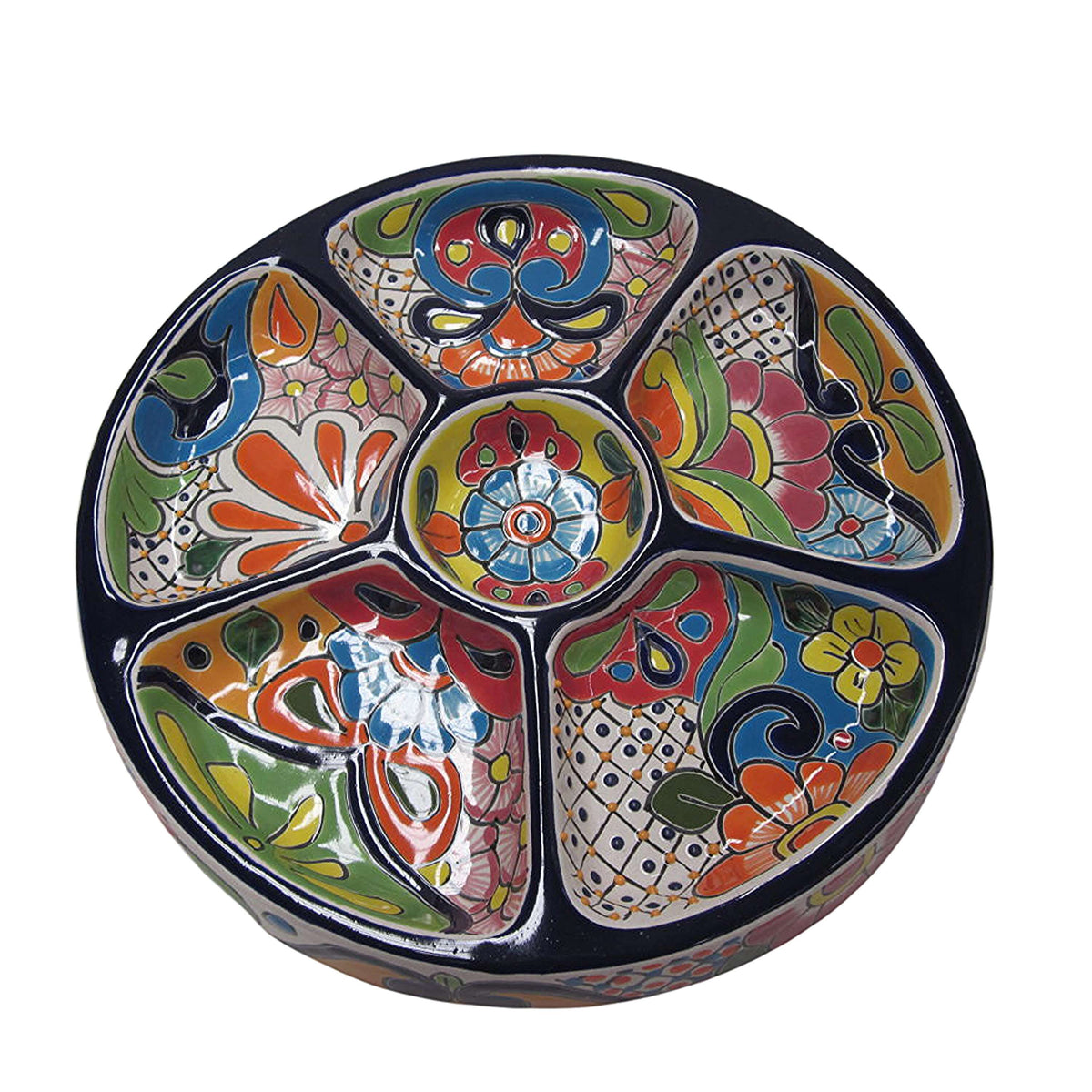 Talavera Round Snack Dish Rustico Mexicano