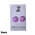 Mauve earrings on Kitty Fordé branded card with a white background
