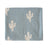 Alimrose Cactus Baby Blanket Blue. Light blue blanket with cactus patterns on a white background
