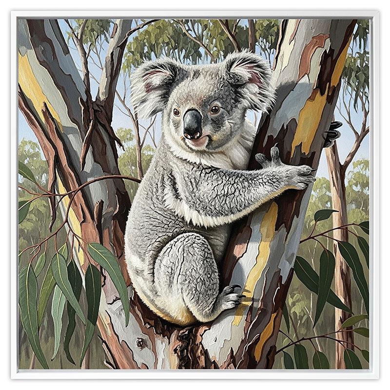 Framed Canvas Print with Koala Design