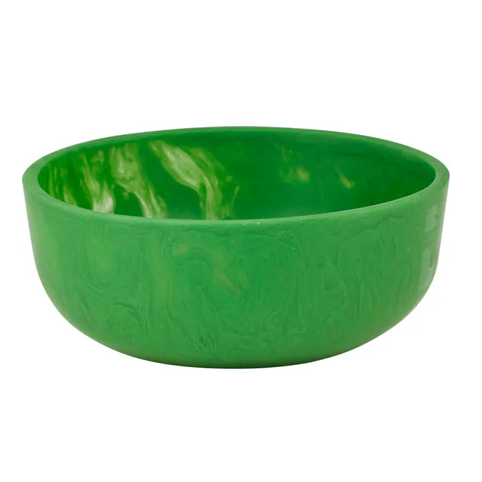 Kip Resin Salad Bowl. Green bowl on a white background