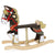 Kaleidoscope Classic Wooden Rocking Horse. Wooden rocking horse with decorative elements on a white background