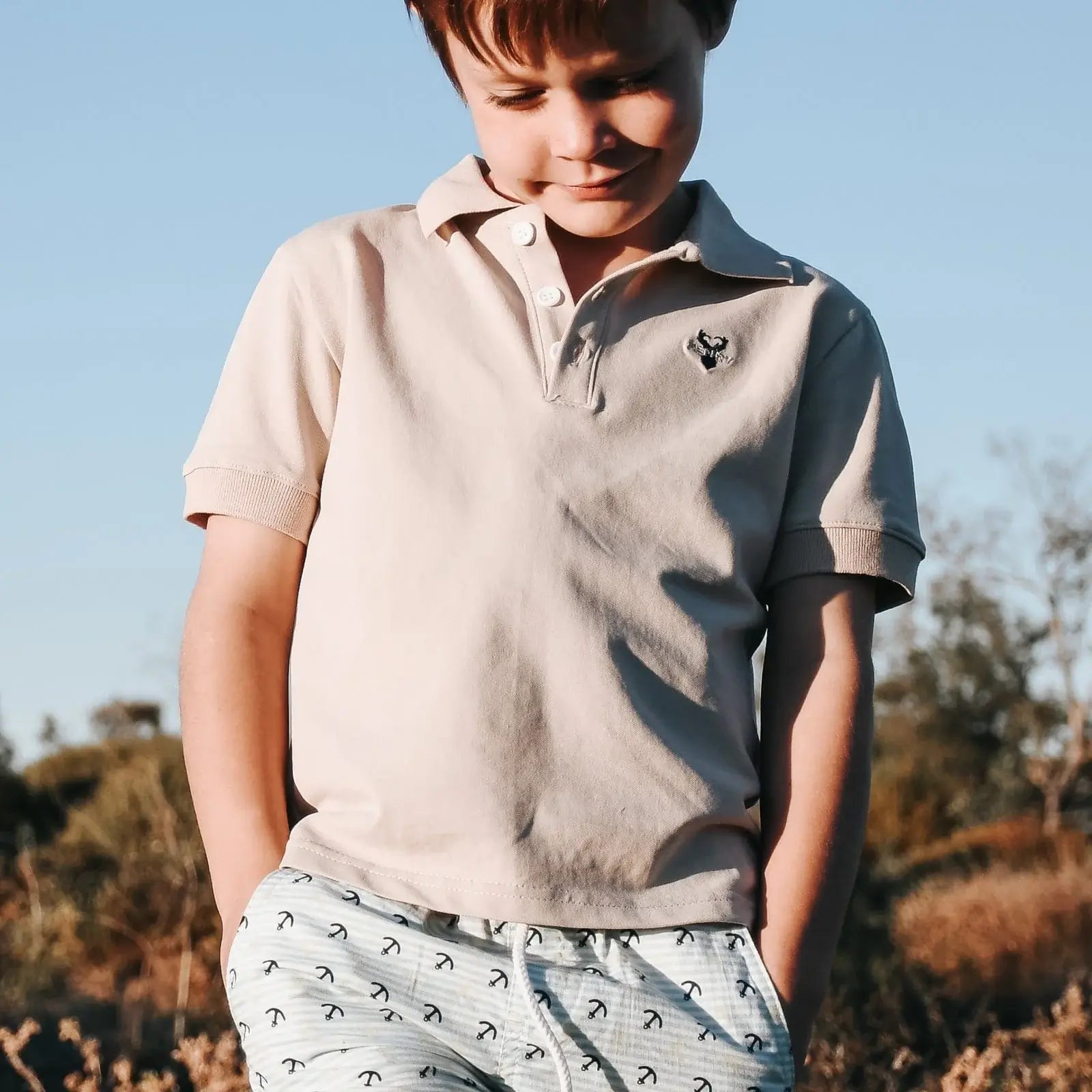 Love Henry Boy's Polo Shirt Dusty Beige