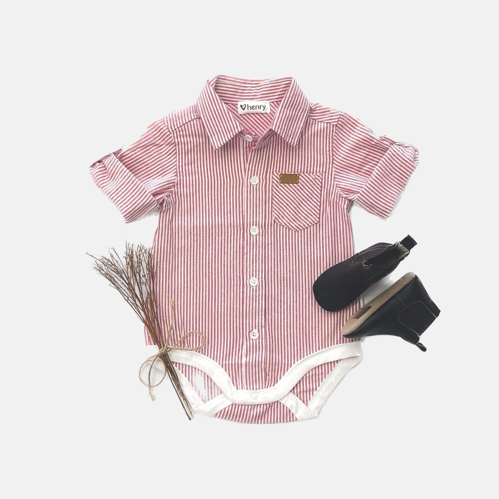 Love Henry Infant Boy's Dress Shirt Romper