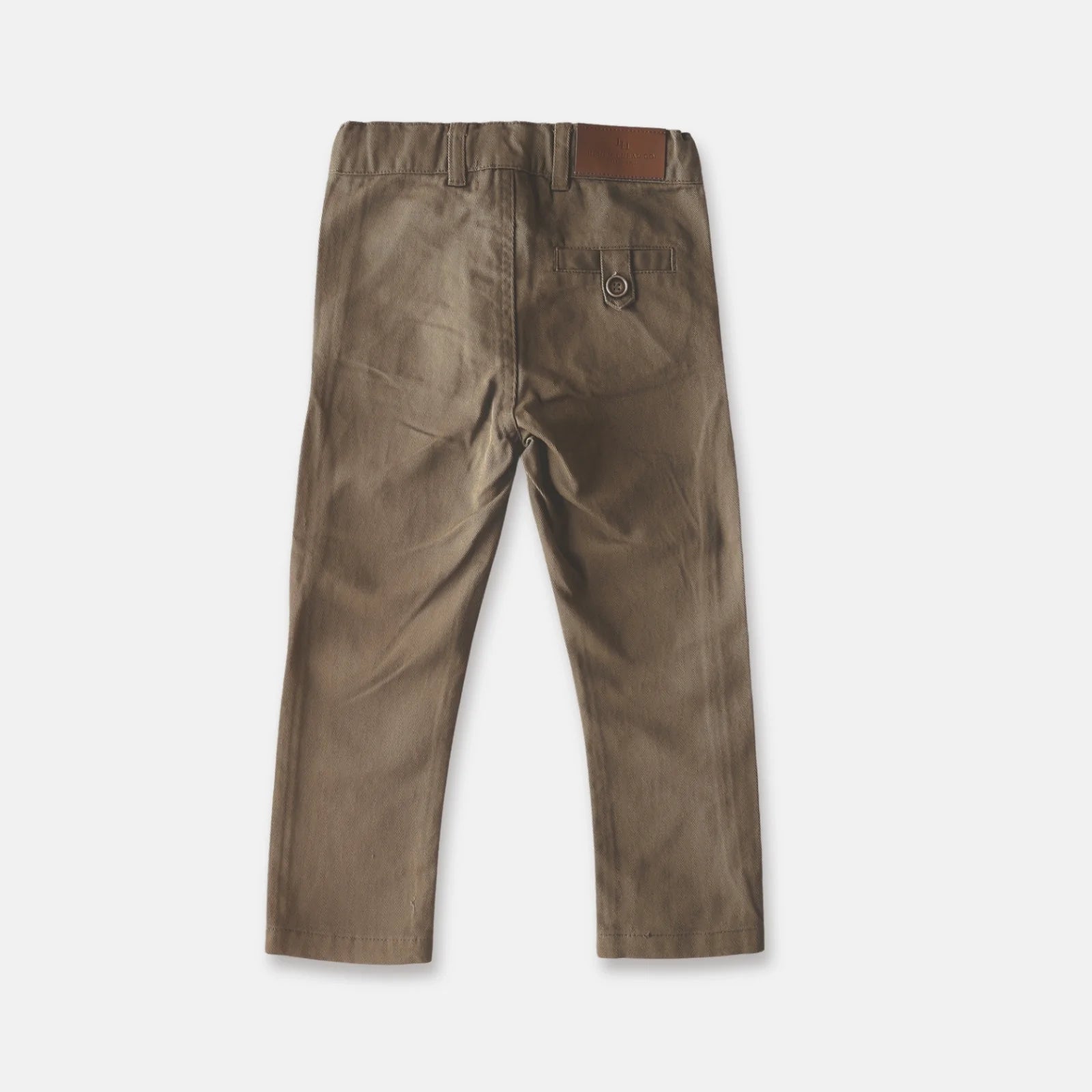 Love Henry Boy's Chino Pants. Brown pants on a white background
