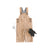 Love Henry Baby Boy's Roy Dungaree. Beige overalls with plaid shirt on a white background