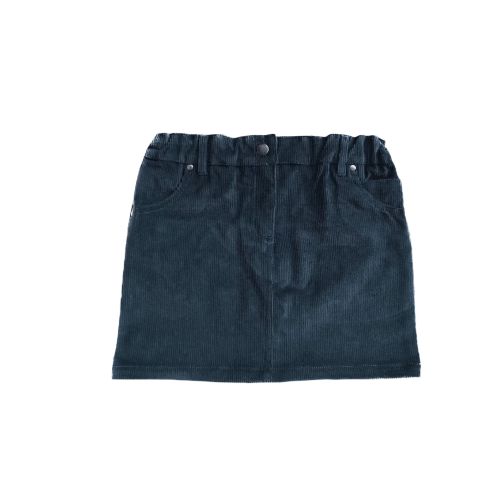 Love Henry Girl's Straight Skirt. Dark denim skirt on a white background