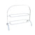 Farm Design Set of 2 Plates with Stand. White metal magazine rack on a white background