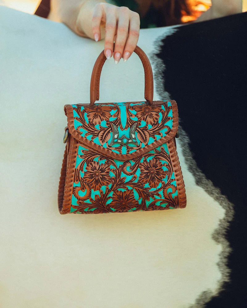 Loyal West Leon Mini Handle Purse - Whiskey & Water