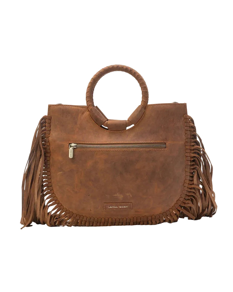 Sedona Tassle Bag In Saddle Brown