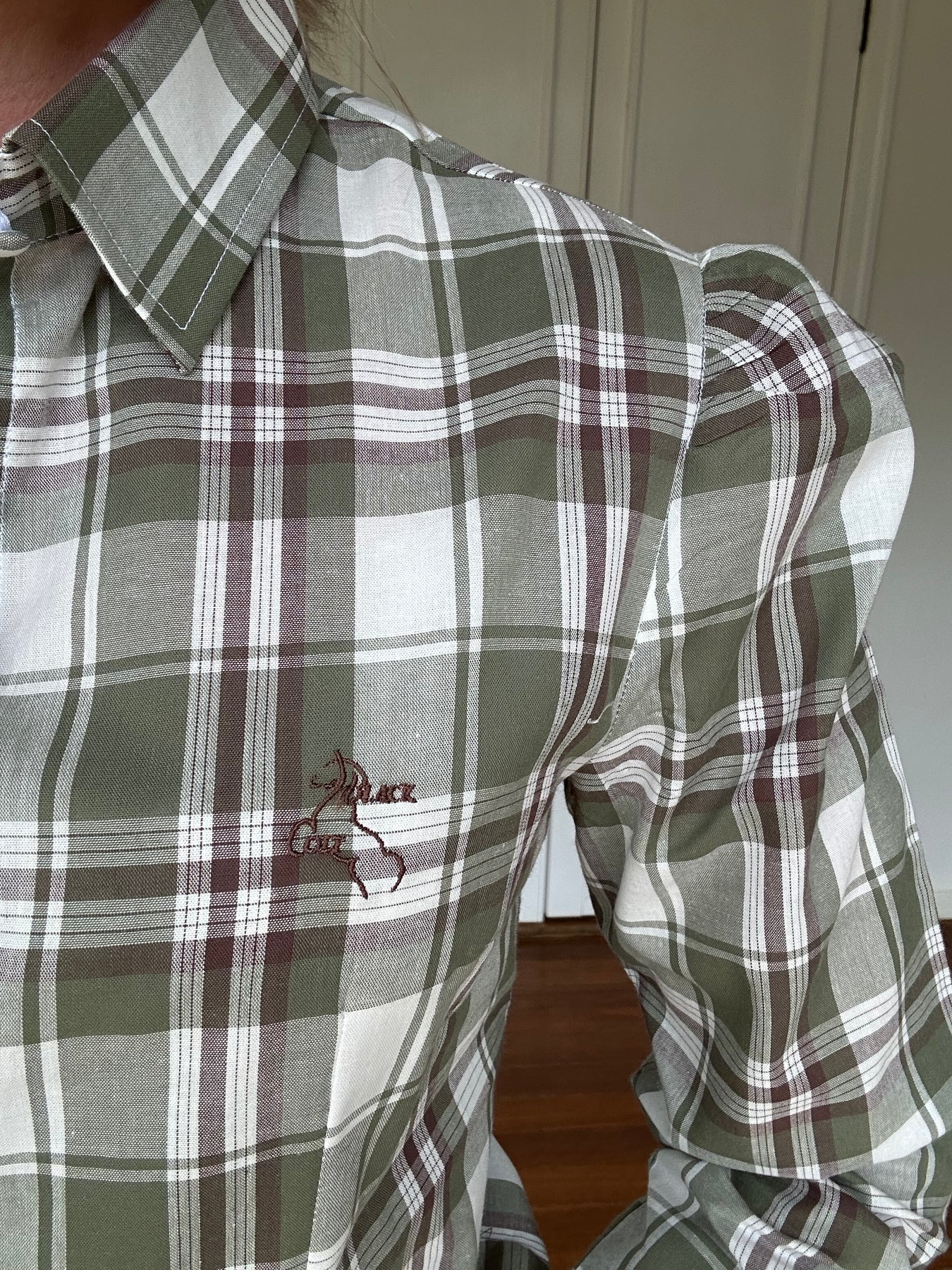 Black Colt Women's Maggie Green Plaid L/S Shirt