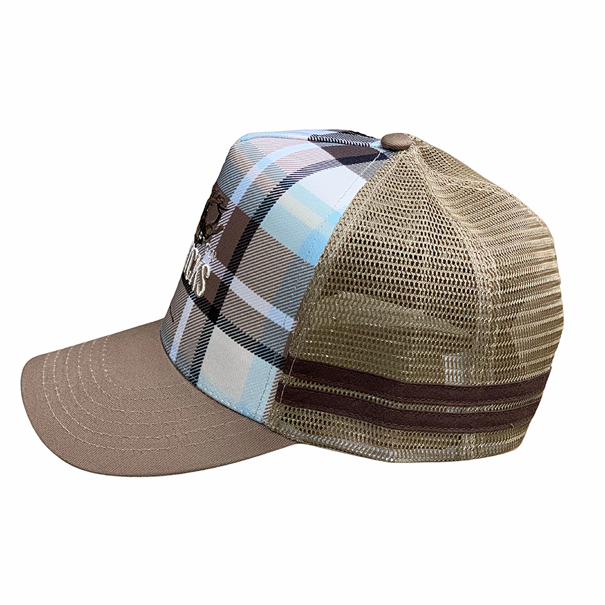 Rocky Mavericks Grey Plaid Trucker Cap