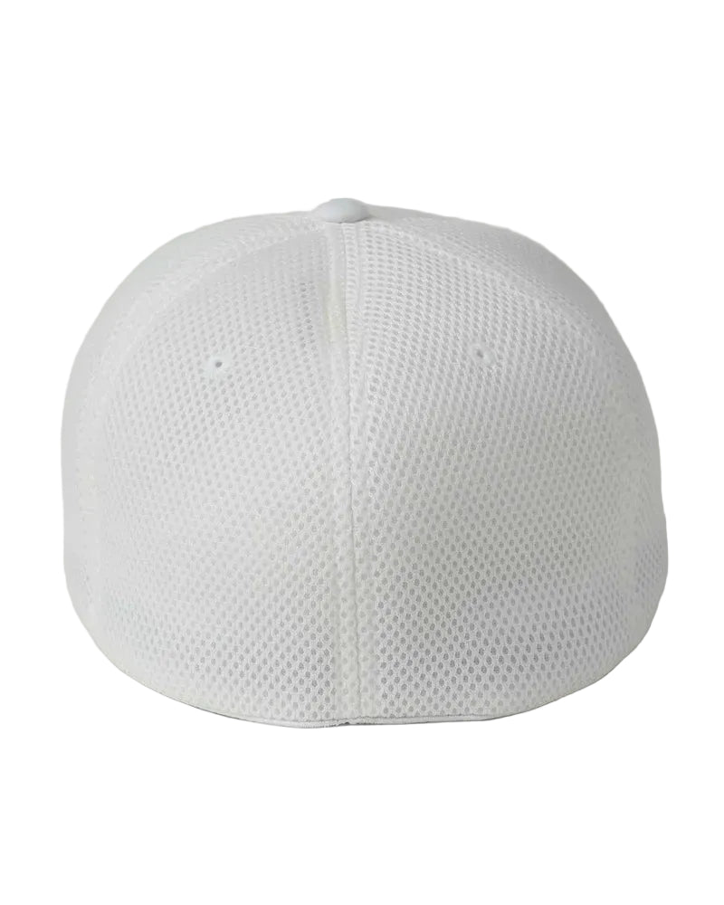White textured cap on a light gray background