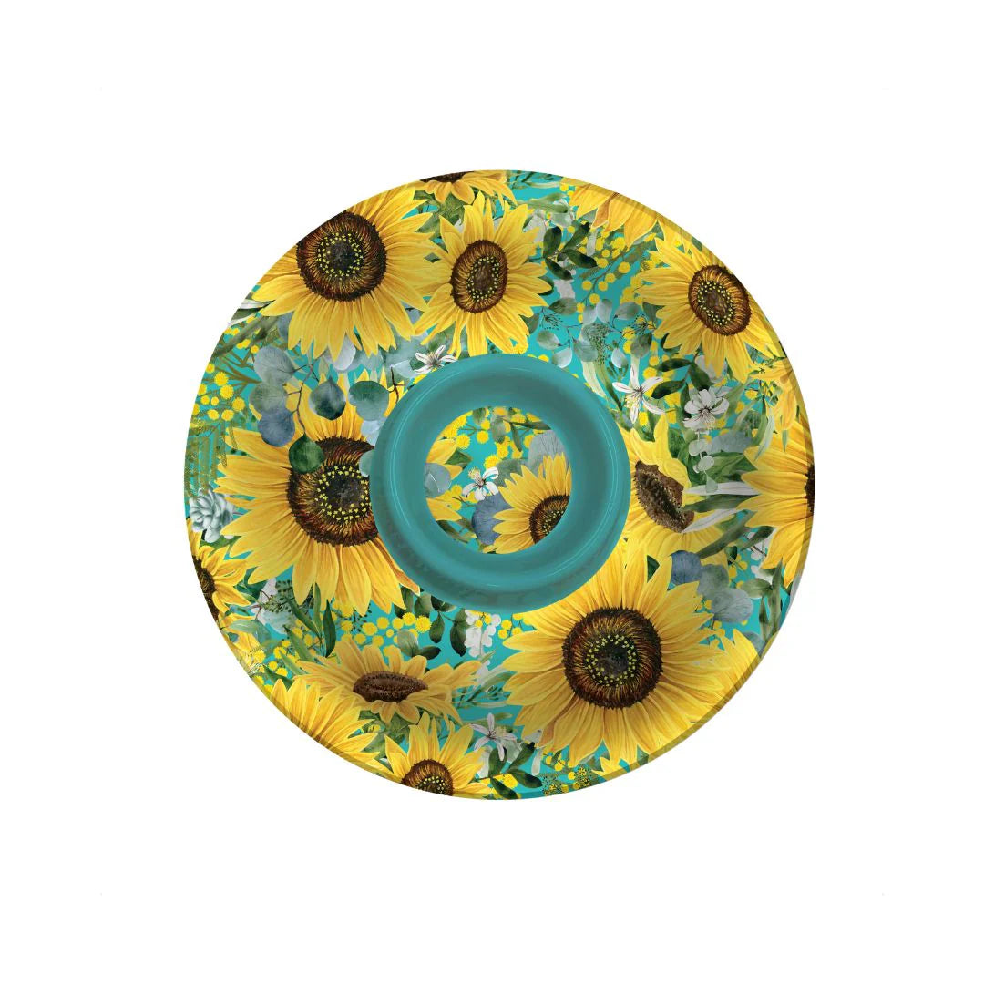 Lisa Pollock - Chip n Dip Tray Melamine Bee Sunny