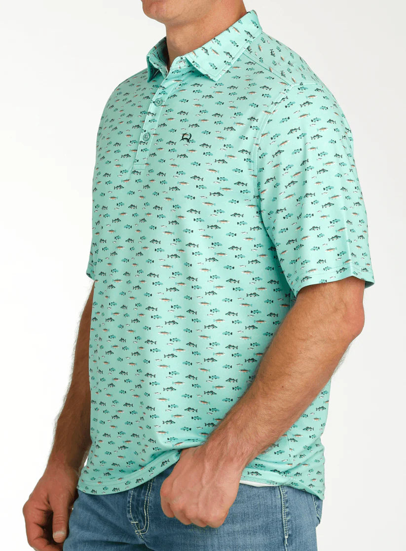Cinch Men's ArenaFlex Fish Polo Shirt
