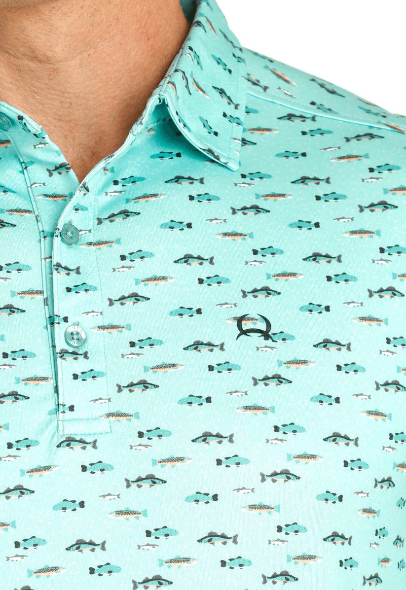 Cinch Men's ArenaFlex Fish Polo Shirt
