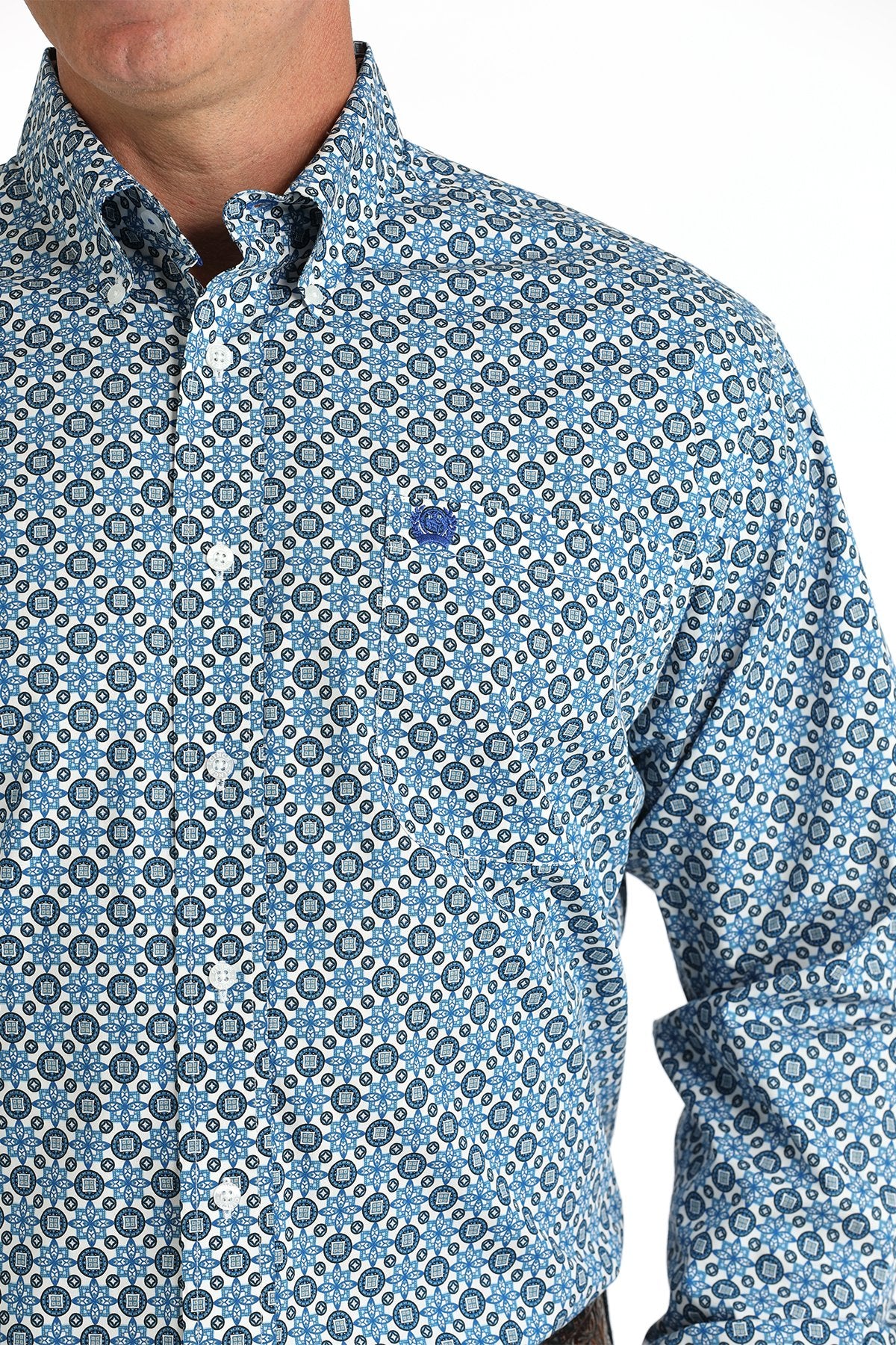 Cinch Men's Geometric Print Button-Down Western Shirt