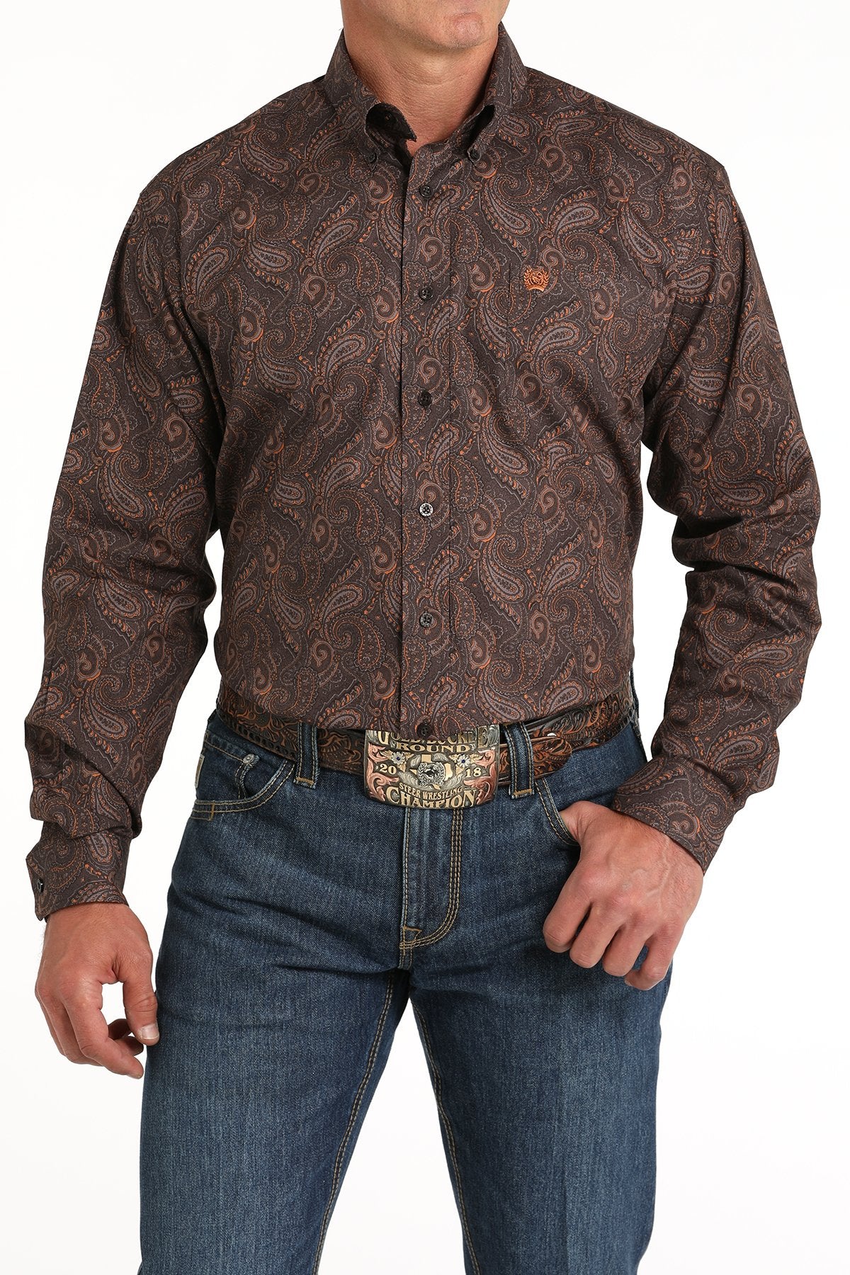 Cinch Men's Paisley Print L/S Western Shirt