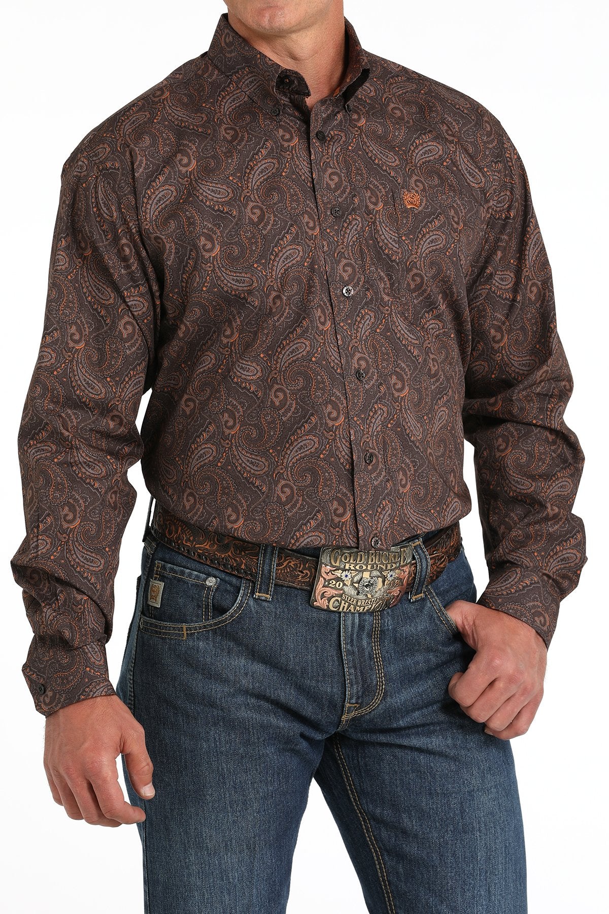 Cinch Men's Paisley Print L/S Western Shirt