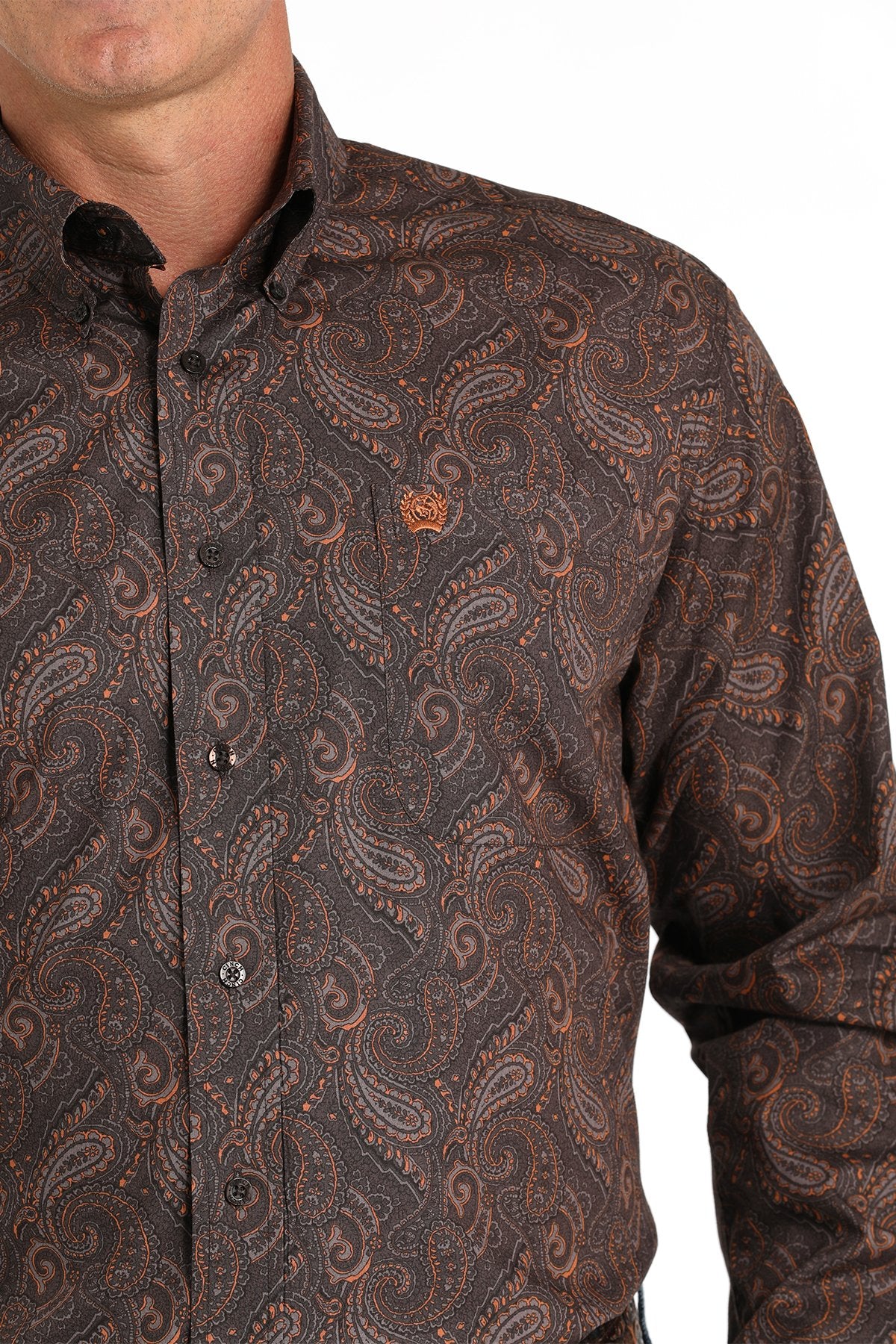 Cinch Men's Paisley Print L/S Western Shirt