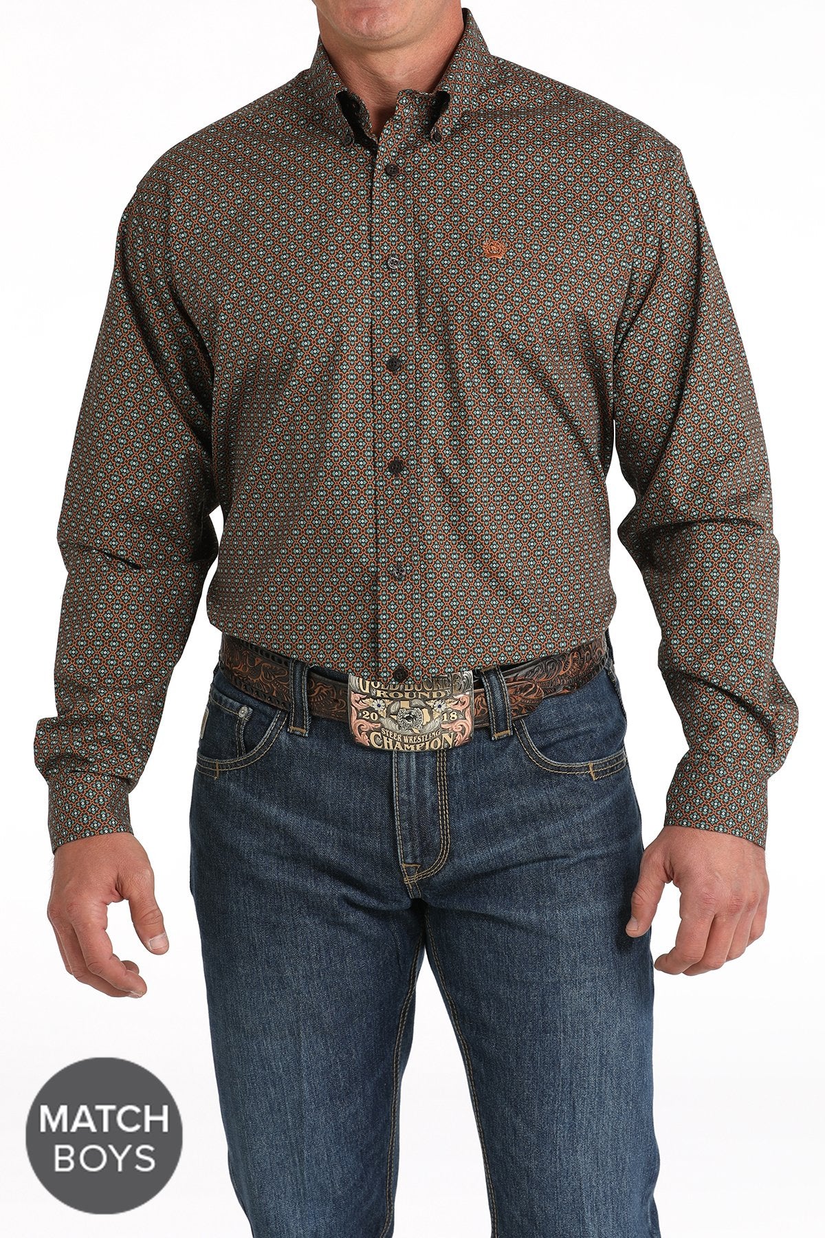 Cinch Men's Geometric Print L/S Western Shirt