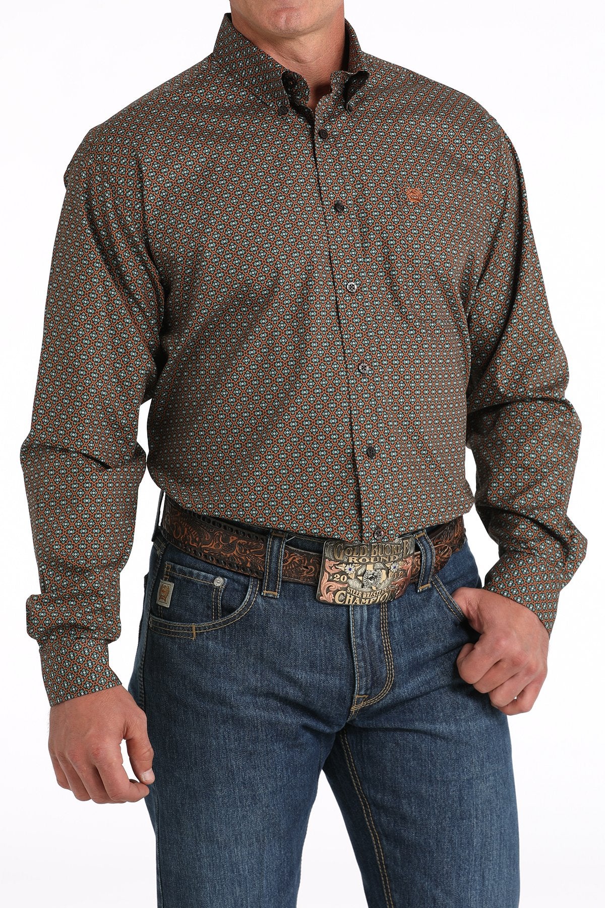 Cinch Men's Geometric Print L/S Western Shirt