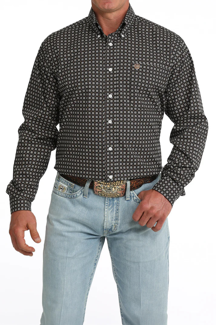 Cinch Men's Geo Print Long Sleeve Western Shirt
