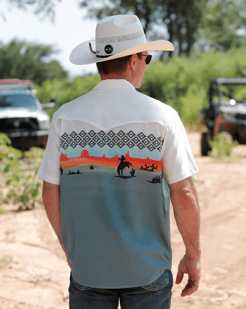 Cinch Men's Horse Rider Camp S/S Western Shirt