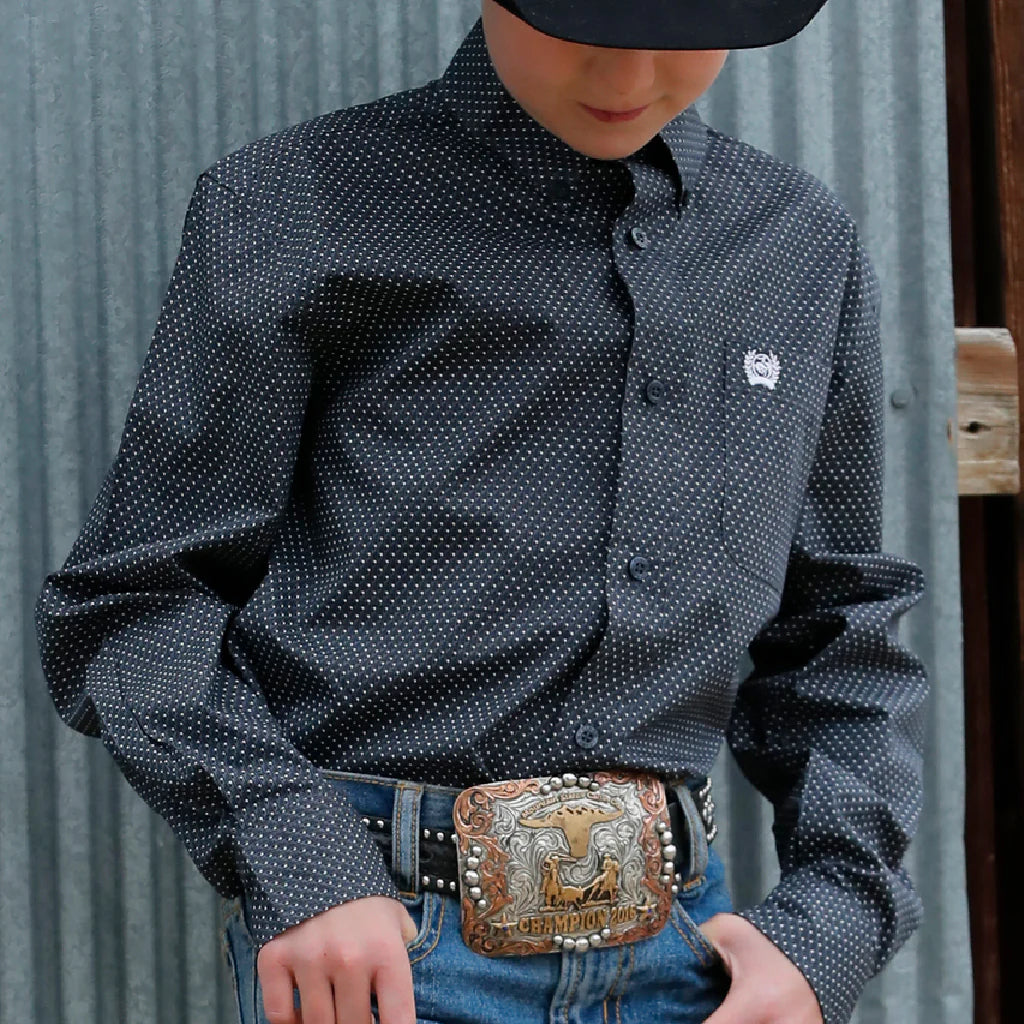 Cinch Boy's Geometric Print L/S Western Shirt