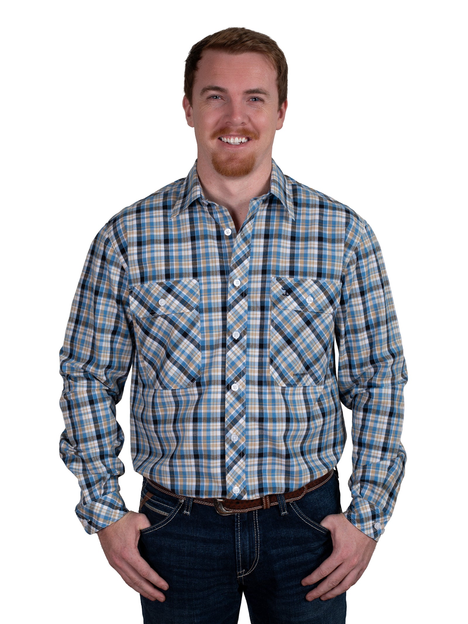 Just Country Men's Austin L/S Print Workshirt