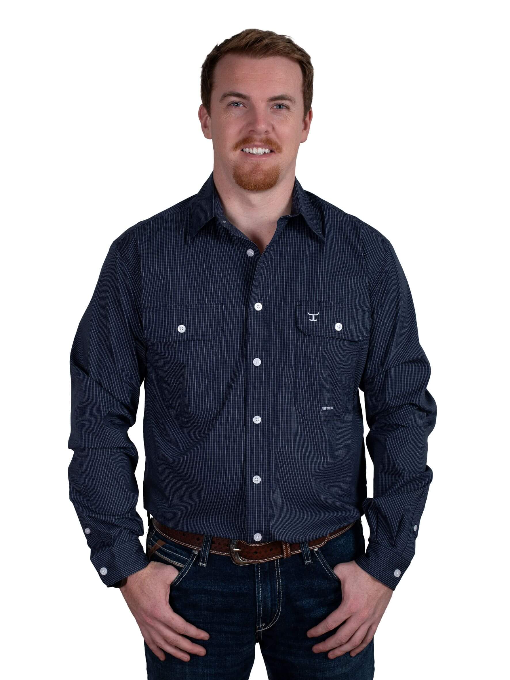 Just Country Men's Austin L/S Print Workshirt