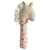 Alimrose Yvette Unicorn Squeaker Rose Garden. Unicorn-shaped toy with floral handle on a white background