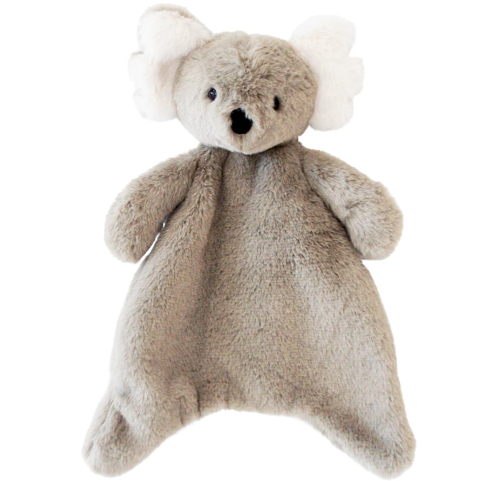 Plush toy bear with white ears on a white background