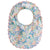 Alimrose Scallop Bib Liberty Blue. Floral patterned bib on a white background
