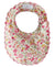 Alimrose Scallop Bib Rose Garden. Floral-patterned bib on a white background