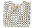 Alimrose Bow Tie Bib White Navy Star. Folded bib with star pattern on a white background