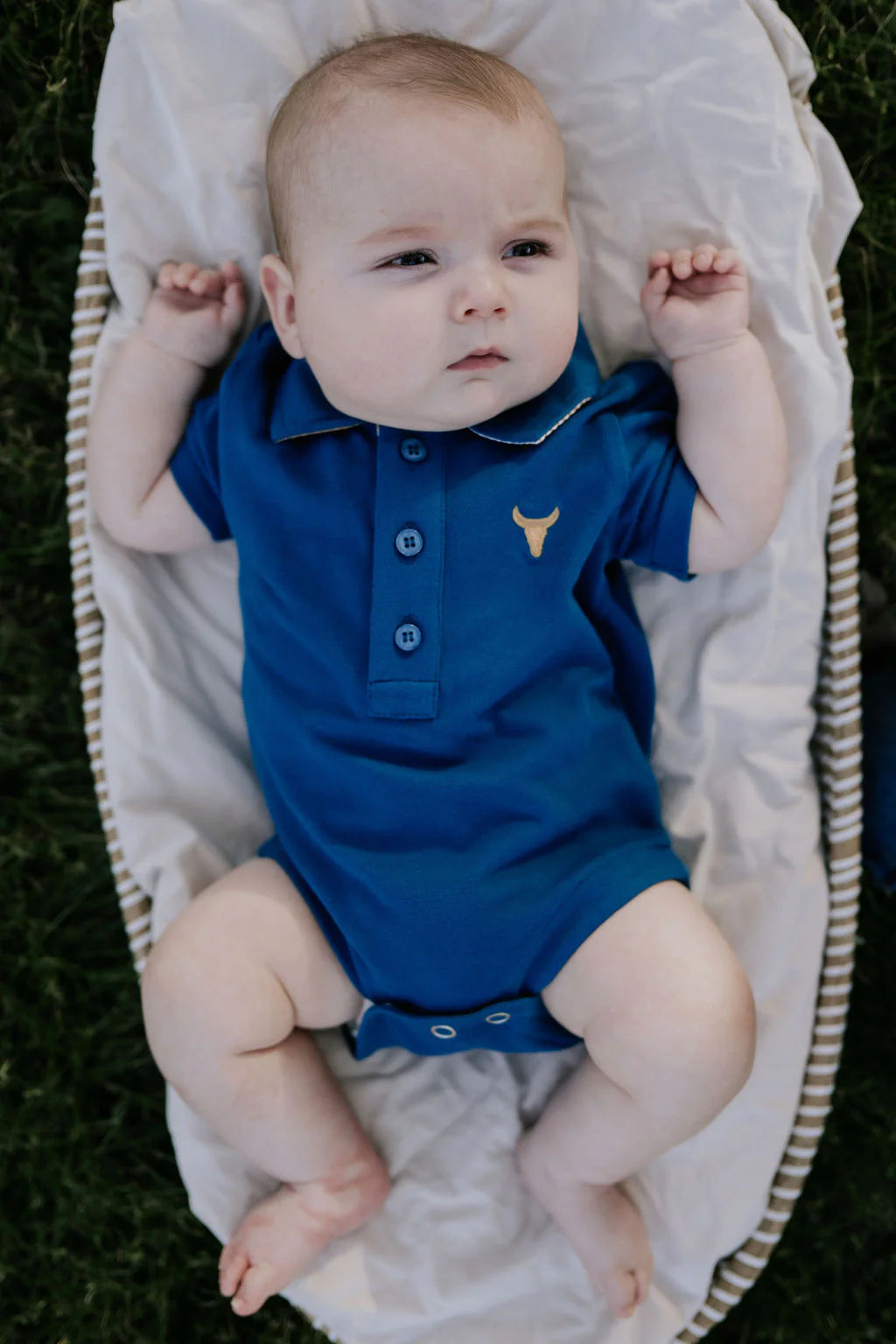 Little Windmill Co Nathan Infant Polo S/S Romper