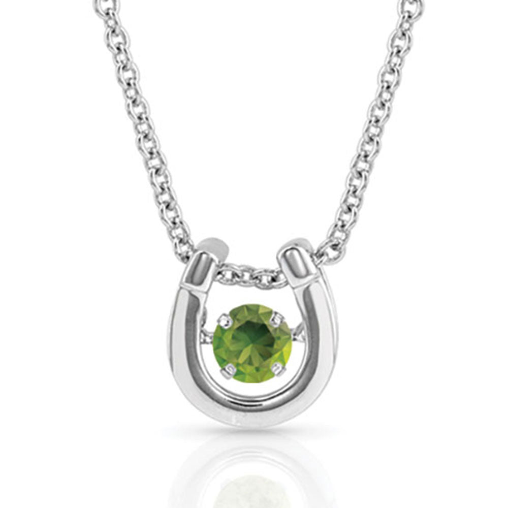 Montana Silversmiths Dancing Birthstone Horseshoe Necklace